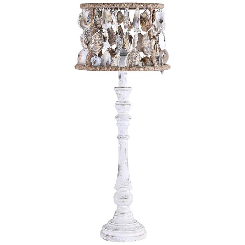 Image 1 Largo Washed Wood Table Lamp with Shell Shade