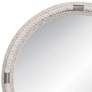 Largo White Braided Rope 36" Round Wall Mirror