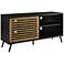 Larisa 52" Wide Black and Barnwood 1-Door TV Stand