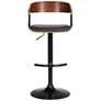 3_Larisa Black Faux Leather Adjustable Swivel Bar Stool more views