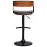 6_Larisa Black Faux Leather Adjustable Swivel Bar Stool more views