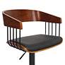 7_Larisa Black Faux Leather Adjustable Swivel Bar Stool more views