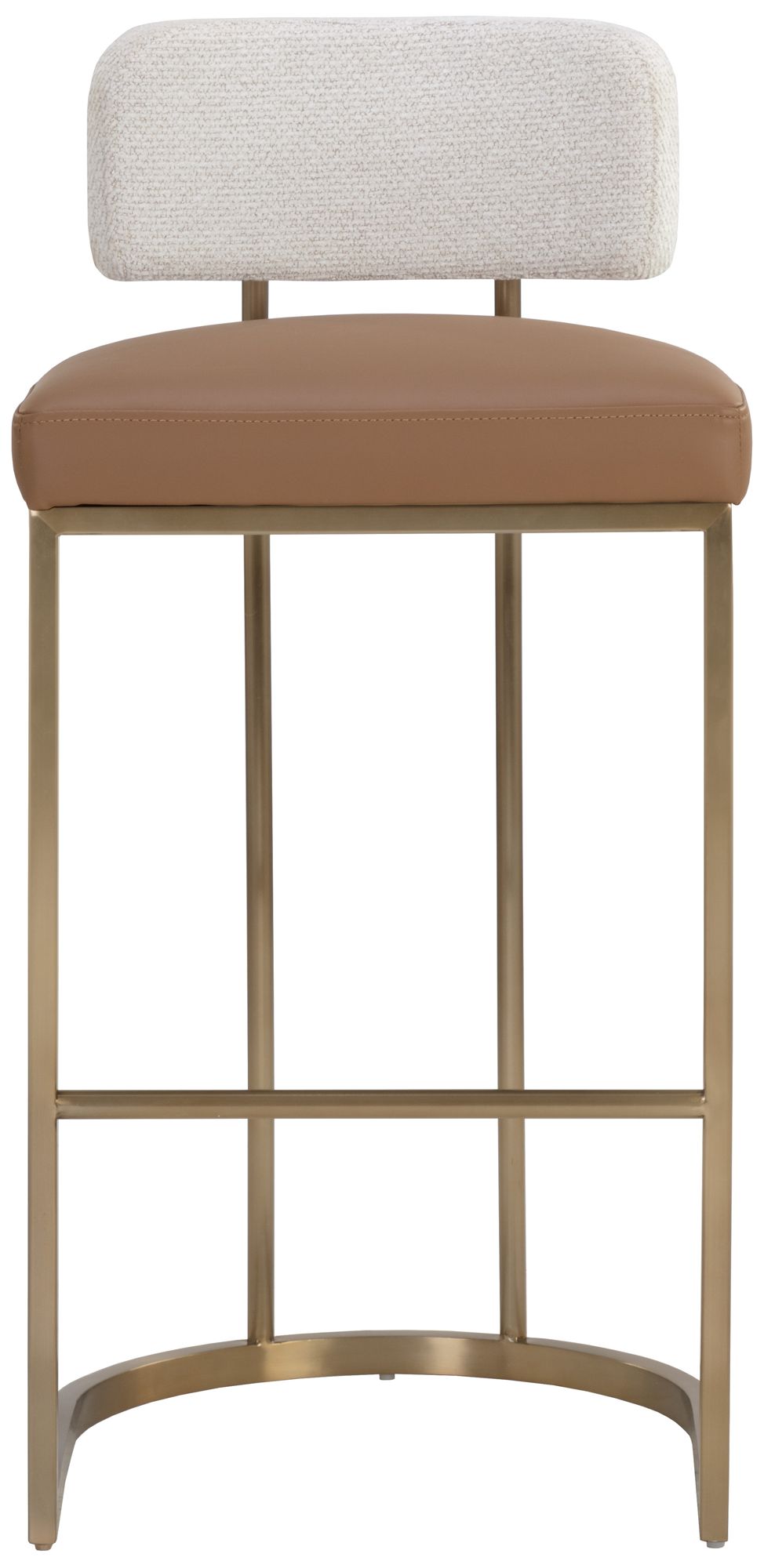 Image 2 Larissa 30 1/2" Napa Cognac and Rhea Light Barley Bar Stool more views