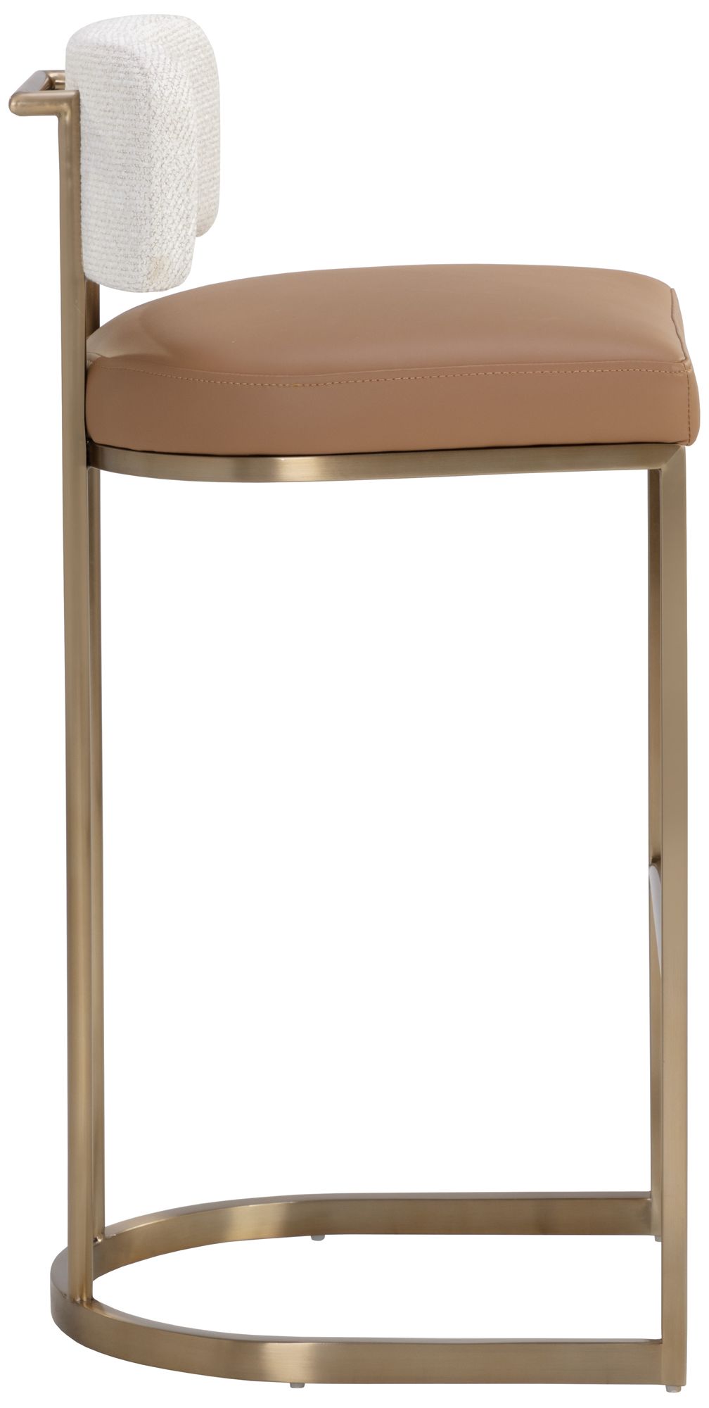 Image 3 Larissa 30 1/2" Napa Cognac and Rhea Light Barley Bar Stool more views