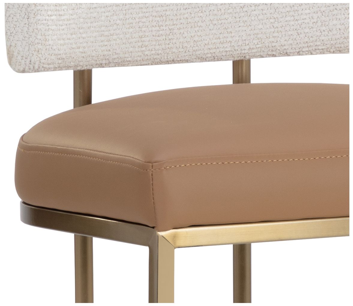 Image 5 Larissa 30 1/2" Napa Cognac and Rhea Light Barley Bar Stool more views