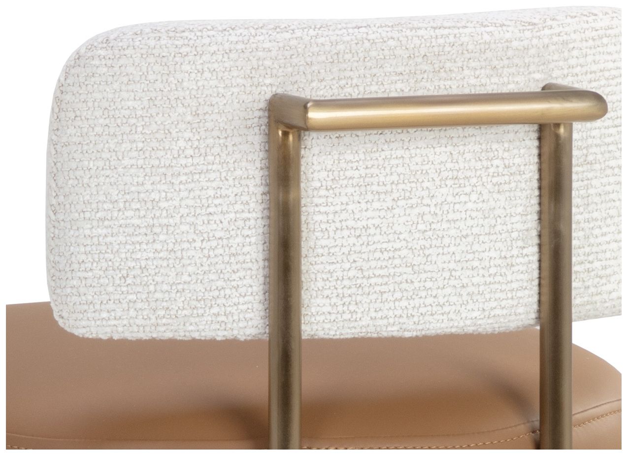 Image 7 Larissa 30 1/2" Napa Cognac and Rhea Light Barley Bar Stool more views