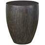 Lark 20" Wide Textured Aged Walnut Wood Round End Table