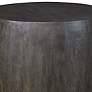 Lark 20" Wide Textured Aged Walnut Wood Round End Table