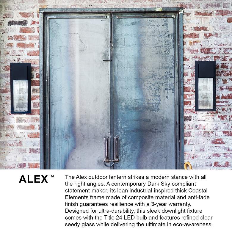 Image 5 Lark-Alex Outdoor-Small Wall Mount Lantern-Antique Brushed Aluminum more views