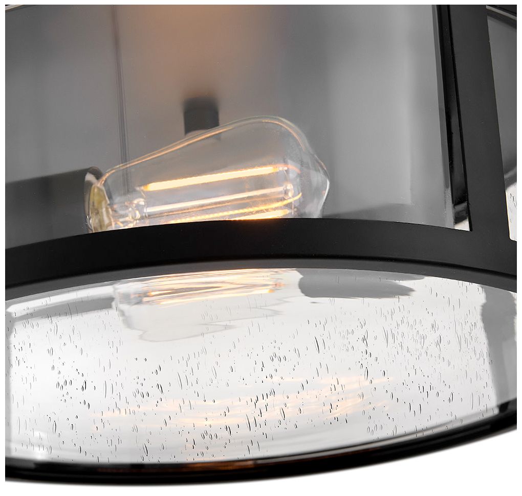 Image 3 Lark Alfie Outdoor Medium Flush Mount 14" Black more views