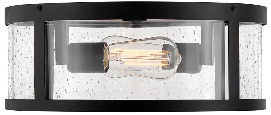Image 5 Lark Alfie Outdoor Medium Flush Mount 14" Black more views