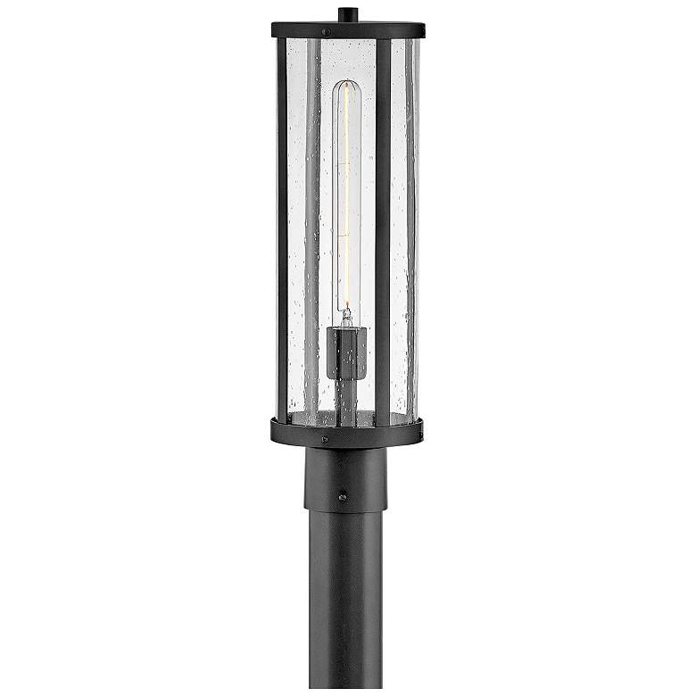Image 1 Lark Alfie Outdoor Medium Post Mount Lantern 6" Black