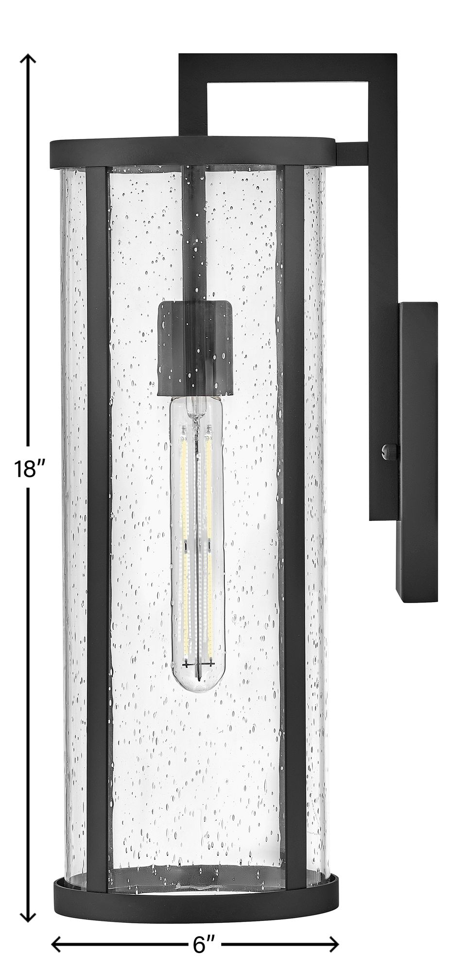 Lark Alfie Outdoor Medium Wall Mount Lantern 18" Black