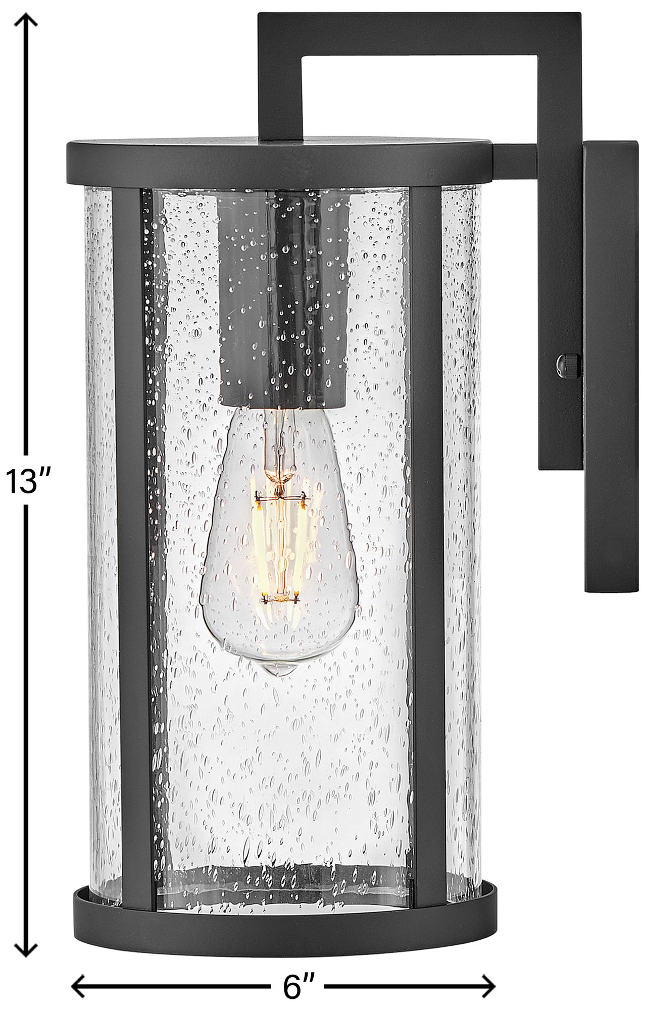 Image 4 Lark Alfie Outdoor Small Wall Mount Lantern 13" Black more views