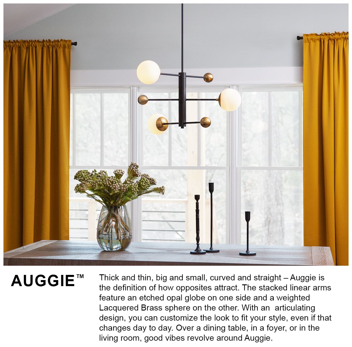 LARK AUGGIE Medium Mobile Multi Tier Chandelier Black