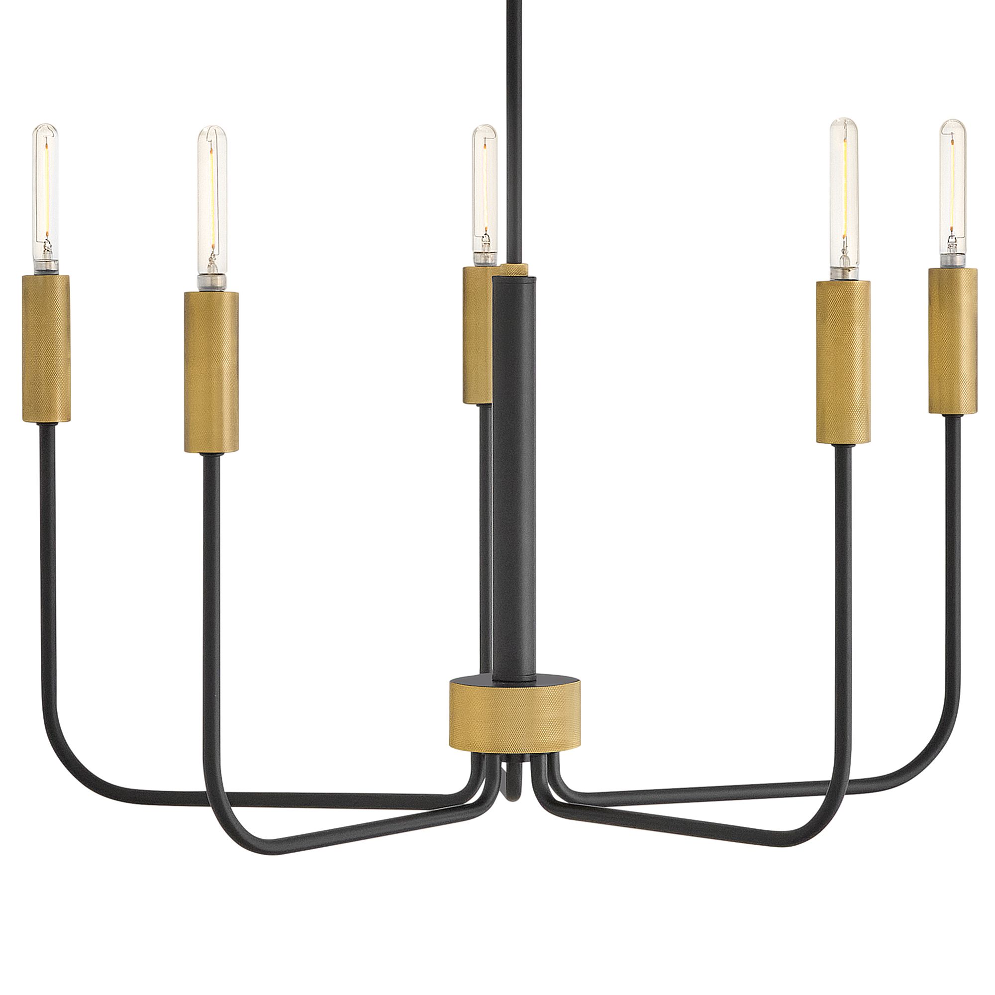 Image 5 Lark Austen Medium Single Tier Chandelier 28.25" Black more views