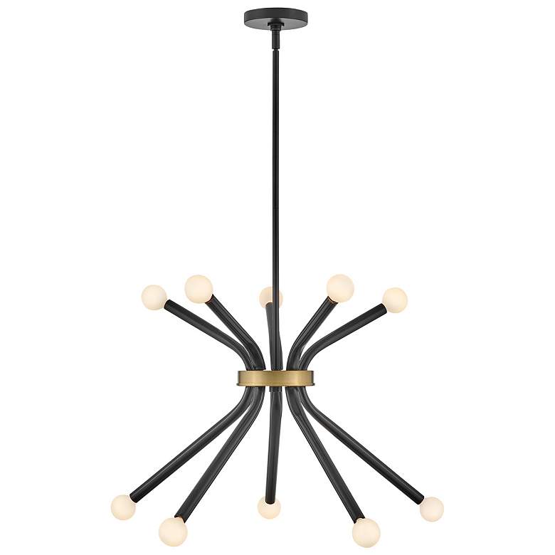 Image 1 Lark Axton Chandelier Medium Single Tier Chandelier Black