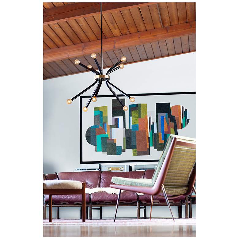 Image 2 Lark Axton Chandelier Medium Single Tier Chandelier Black more views