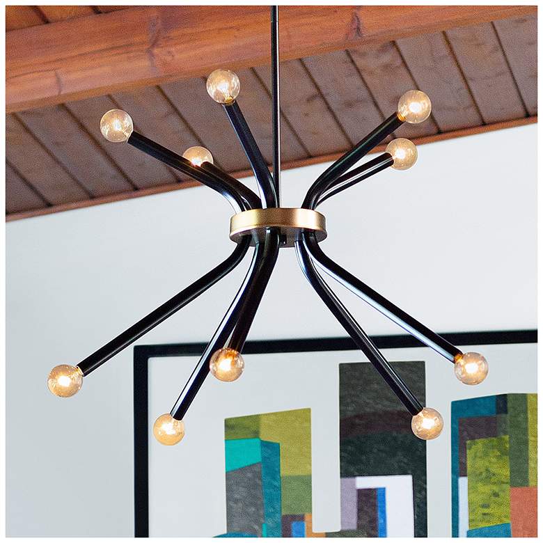 Image 3 Lark Axton Chandelier Medium Single Tier Chandelier Black more views