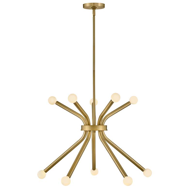 Image 1 Lark Axton Chandelier Medium Single Tier Chandelier Lacquered Brass