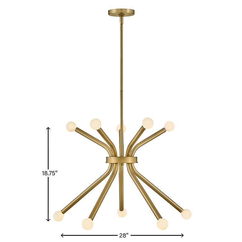 Image 7 Lark Axton Chandelier Medium Single Tier Chandelier Lacquered Brass more views