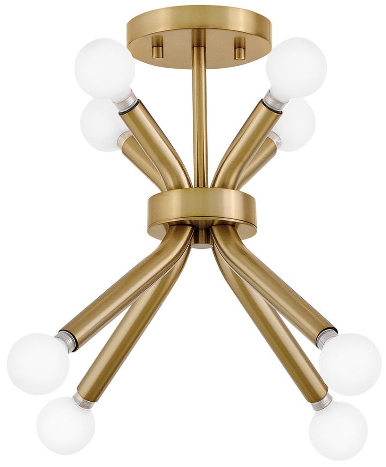 Image 2 Lark Axton Small Convertible Pendant 12.5" Lacquered Brass more views