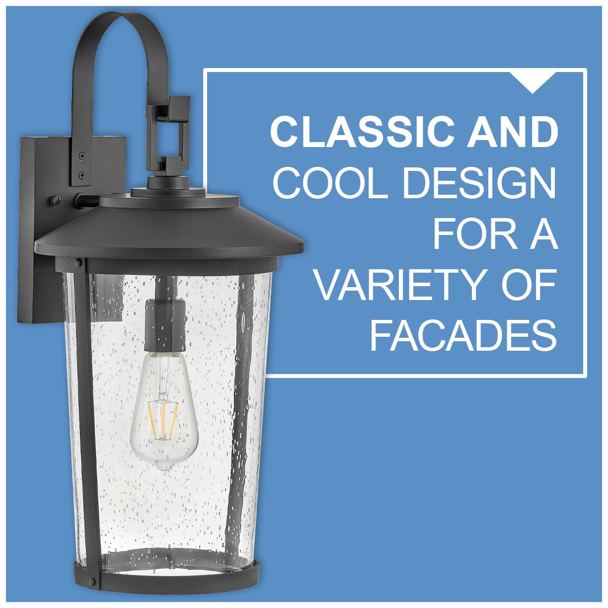 Lark-Banks Outdoor-Small Wall Mount Lantern-Black