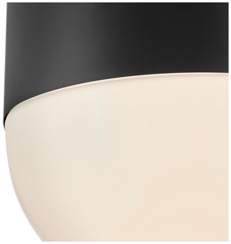 Image 3 Lark Bardi Outdoor Small Flush Mount 8" Black more views