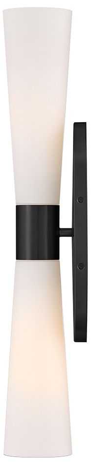 Lark Beau Large Two Light Sconce 24" Black
