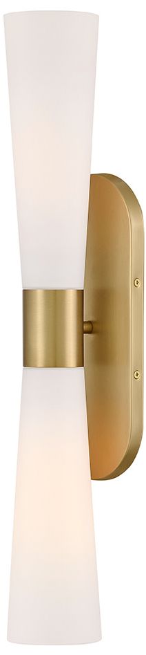 Image 7 Lark Beau Large Two Light Sconce 24" Lacquered Brass more views