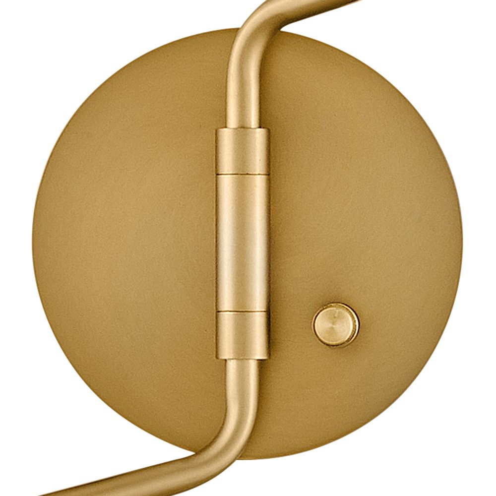 Lark Birdie Large Two Light Sconce 22.75" Matte White/Lacquered Brass