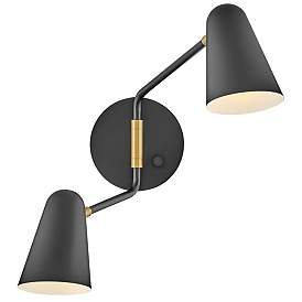 Image1 of Lark Birdie Sconce Large Two Light Sconce Black