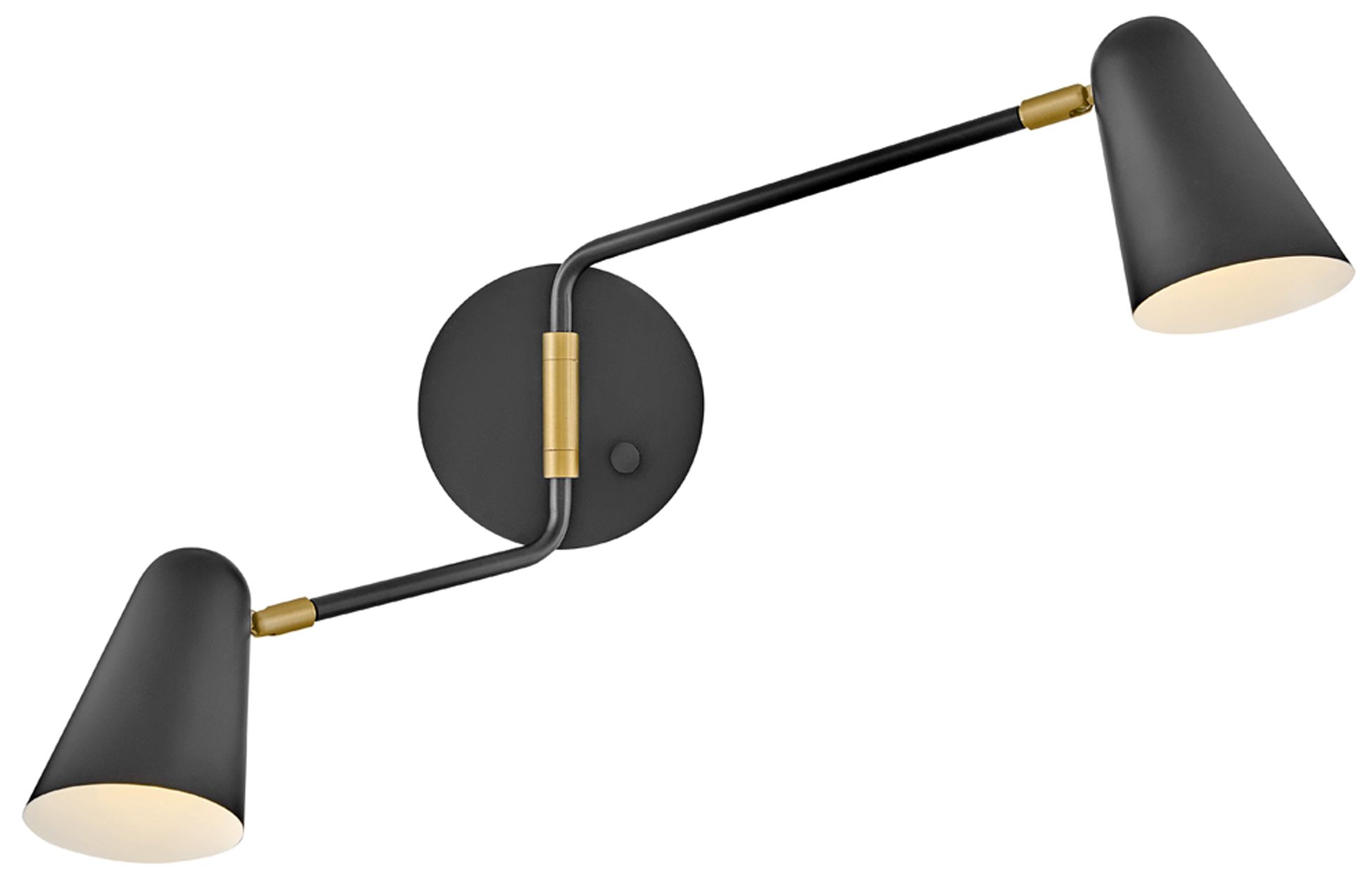 Lark Birdie Sconce Large Two Light Sconce Black