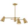 LARK BIRDIE Three Light Convertible Mobile Single Tier Lacquered Brass