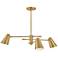 LARK BIRDIE Three Light Convertible Mobile Single Tier Lacquered Brass