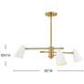 Thumbnail3 of LARK BIRDIE Three Light Convertible Mobile Single Tier Lacquered Brass more views
