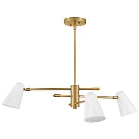 Image5 of LARK BIRDIE Three Light Convertible Mobile Single Tier Lacquered Brass more views
