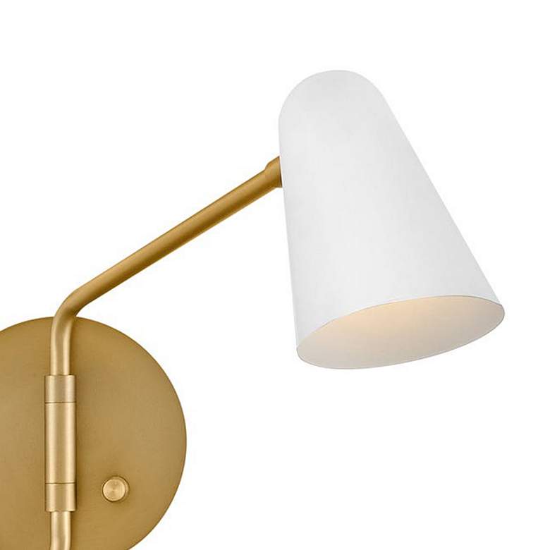 Image 2 LARK BIRDIE Two Light Sconce Lacquered Brass with Matte White accents more views