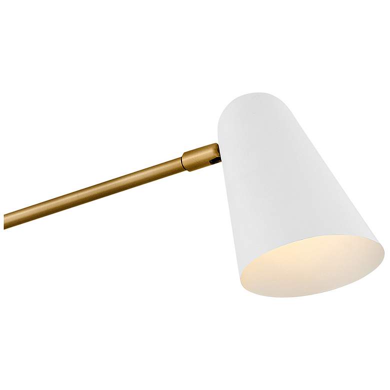 Image 7 LARK BIRDIE Two Light Sconce Lacquered Brass with Matte White accents more views
