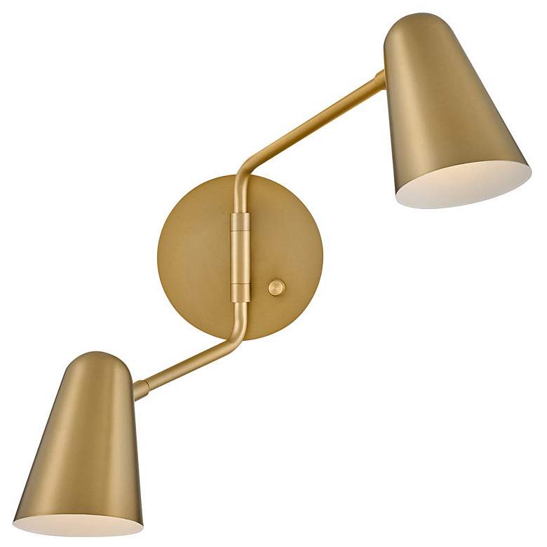 Image 1 LARK BIRDIE Two Light Sconce Lacquered Brass