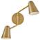 LARK BIRDIE Two Light Sconce Lacquered Brass