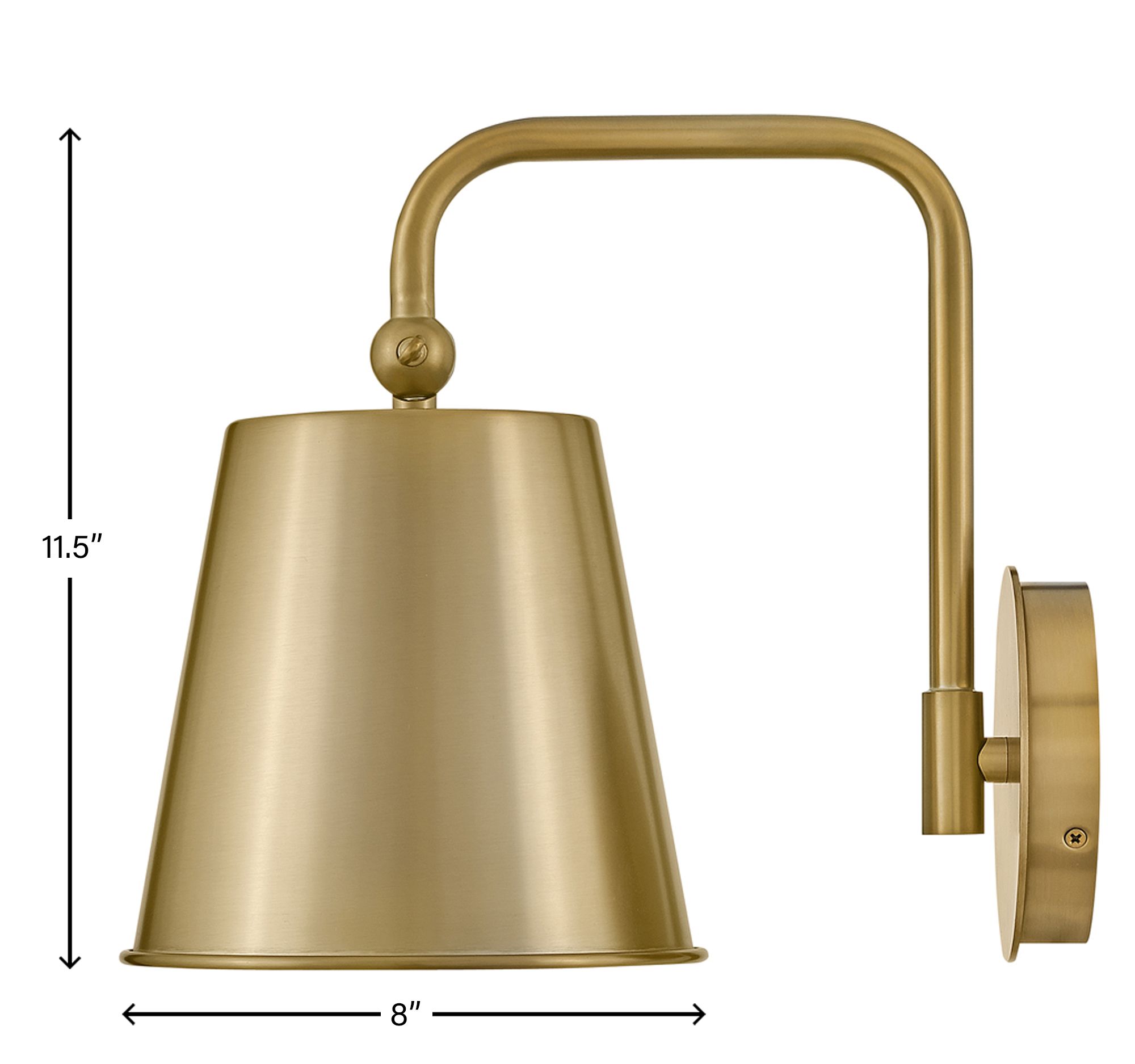 Lark Blake Interior Medium Single Light Sconce 11.75" Lacquered Brass