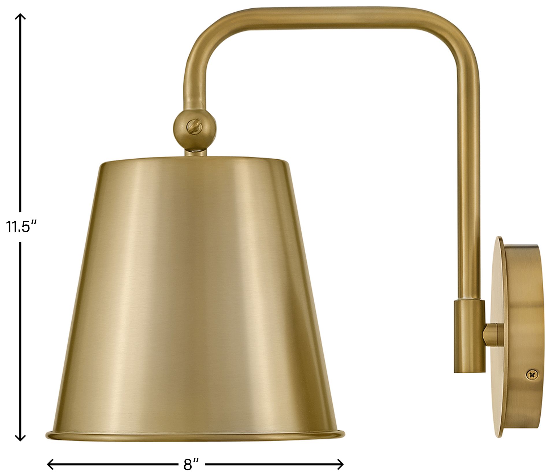 Lark Blake Sconce Medium Single Light Sconce Lacquered Brass