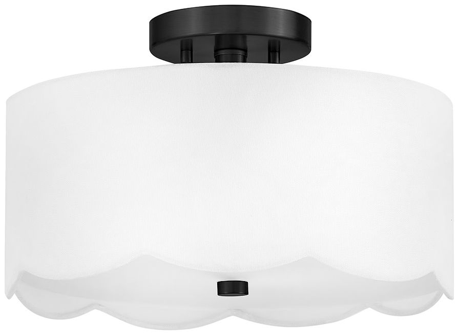 Image 2 Lark Bliss Medium Semi Flush Mount 14" Black more views