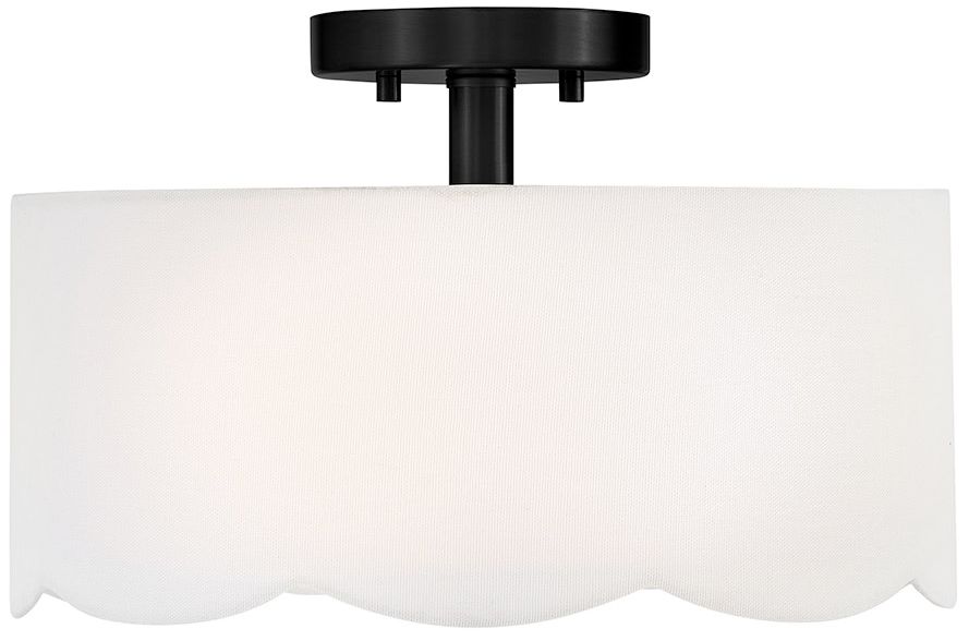 Image 6 Lark Bliss Medium Semi Flush Mount 14" Black more views