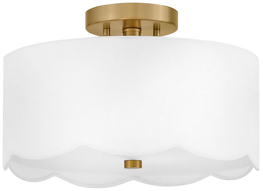Image 2 Lark Bliss Medium Semi Flush Mount 14" Lacquered Brass more views