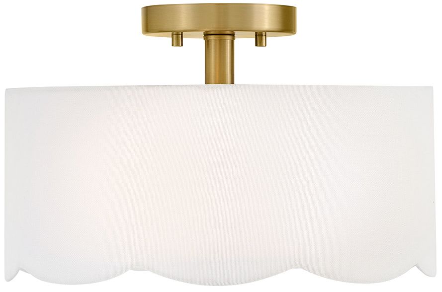 Image 6 Lark Bliss Medium Semi Flush Mount 14" Lacquered Brass more views