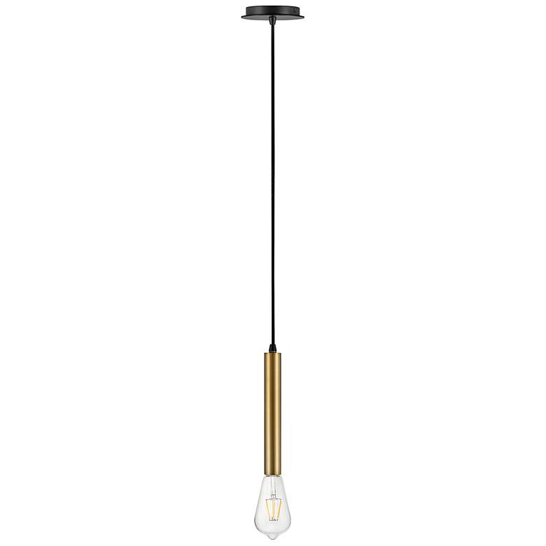 Image 7 Lark Bobbie 5 1/2" Wide Lacquered Brass Mini Pendant more views