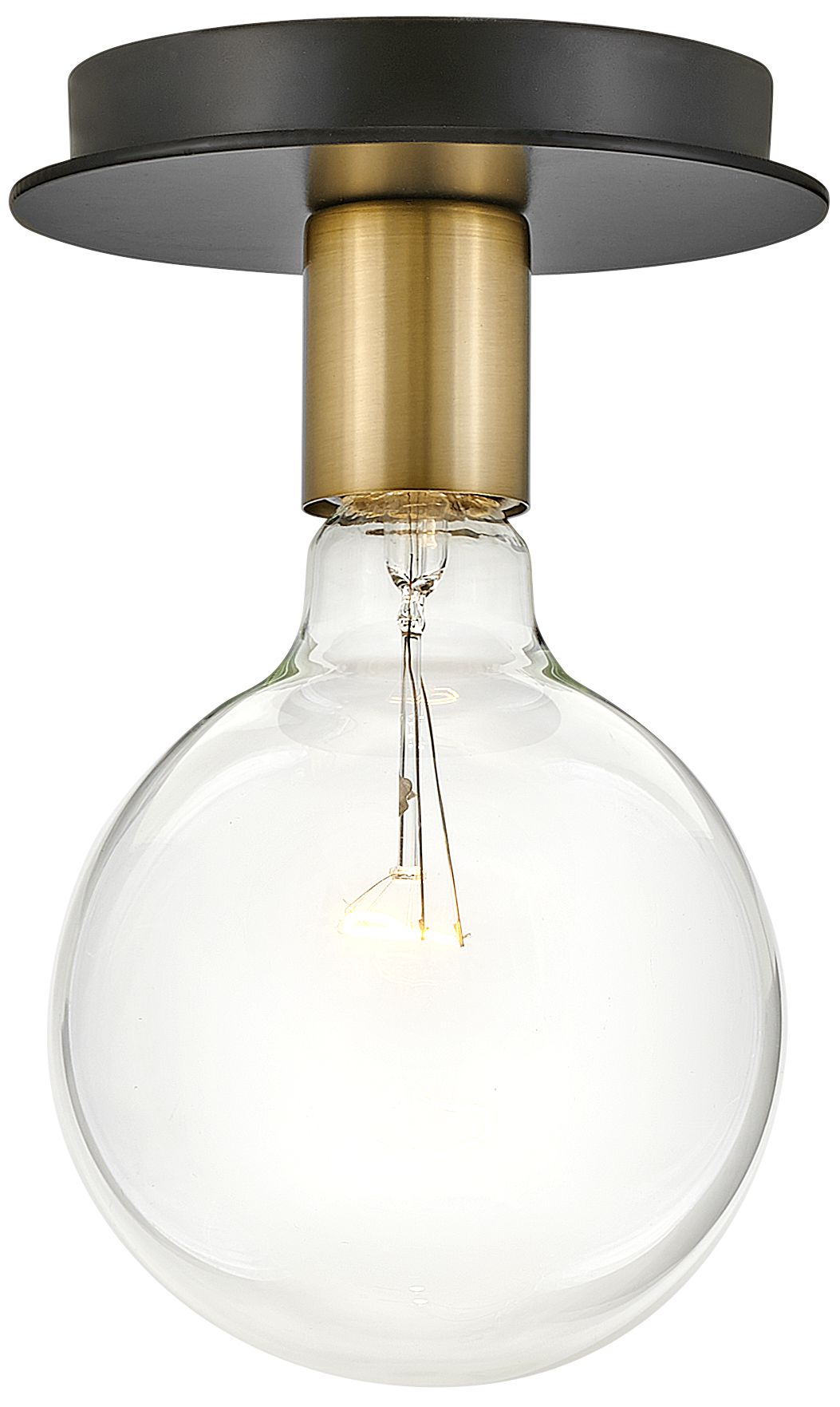 Image 2 Lark Bobbie Extra Small Single Light Flush Mount 5.5" Lacquered Brass more views