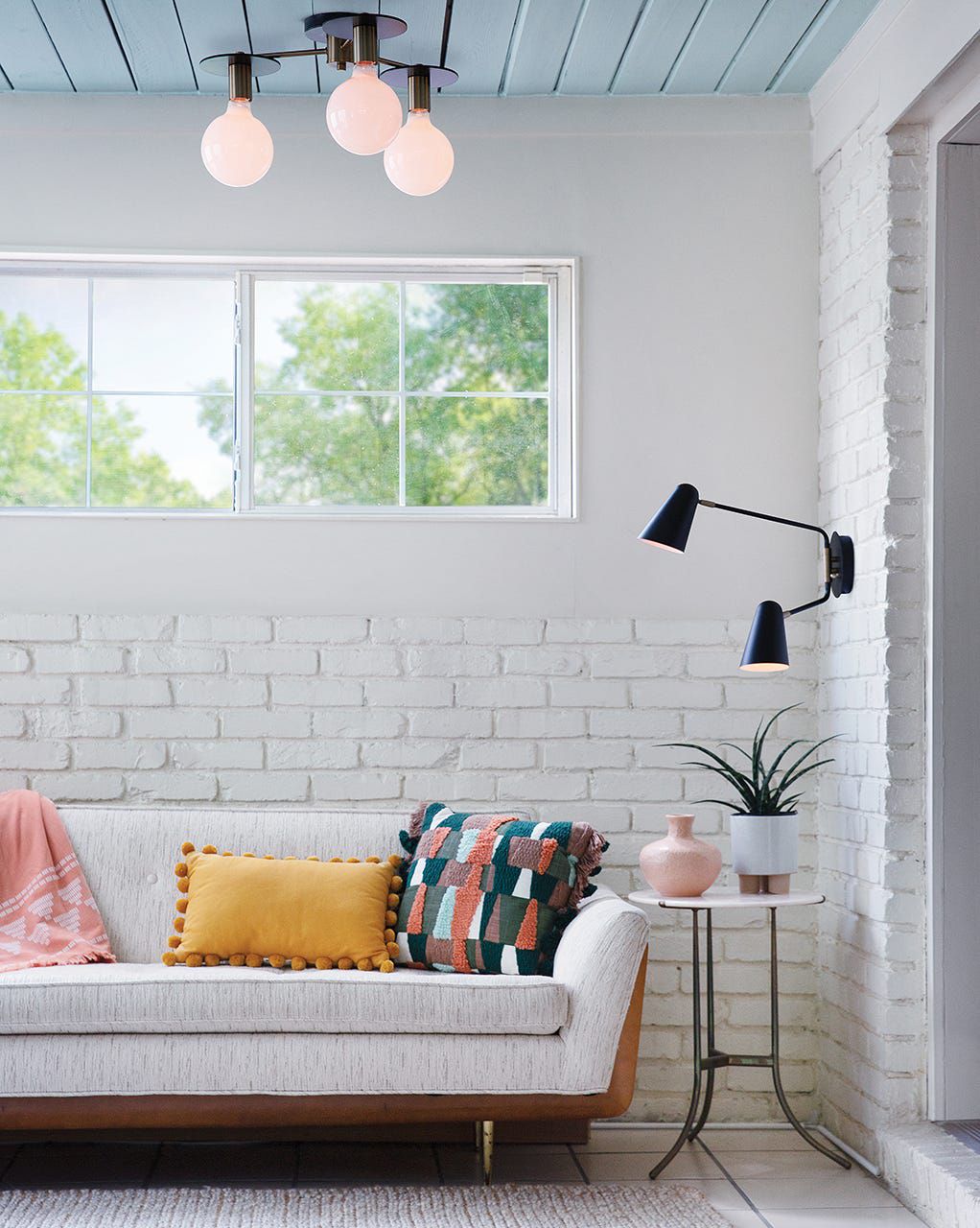 Thumbnail4 of Lark Bobbie Medium Three Light Semi Flush Mount 20" Lacquered Brass more views